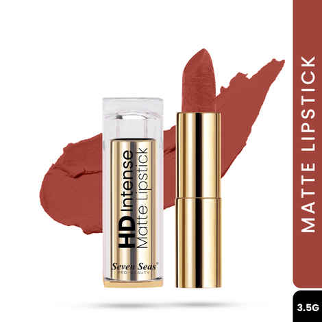 Seven Seas HD Intense Matte Lipstick - 618 Miland Red (3.5 gm) | Long Lasting | Highly Pigmented | Non Transfer Lipstick for Women
