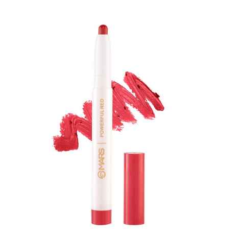 Buy MARS Retractable Poppins Long Lasting Lip Crayon | Matte Finish | Smudge Proof & Kiss Proof Crayon Lipstick for Women (1.3 gm) (01-POWERFULL-RED) - Purplle