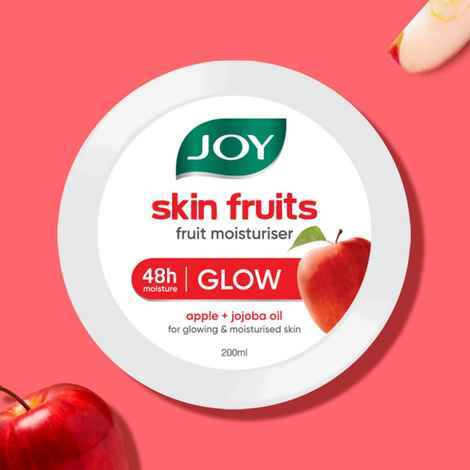 Buy Joy Skin Fruits Moisturizing Skin Cream With Apple, Jojoba & Almond Oil (200 ml) | 48h Moisture | Quick Absorbing & Non Sticky Moisturizer for Face, Hands & Body | For Healthy, Soft & Glowing Skin - Purplle