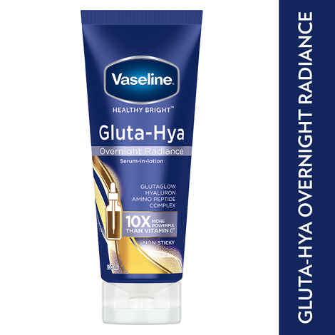 Buy Vaseline Gluta-Hya Overnight Radiance, Serum-In-Lotion, Boosted With Amino Peptide, 200 ml - Purplle