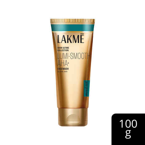 Buy Lakme Lumi-Smooth AHA+ Facewash with 2% Salicylic & Lactic Acid for Glowing Skin | Gentle Exfoliating Cleanser for Smooth Skin & Reduced Pores 100 gm - Purplle