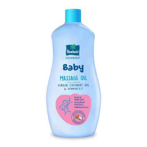 Parachute Advansed Baby Massage Oil for New Born| 100% Virgin Coconut Oil | Clinically Proven for Better Growth| Vitamin E & F| 400 ml