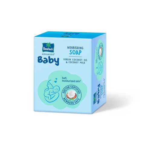 Parachute Advansed Baby Soap for Newborn Babies | Doctor Certified| Virgin Coconut Oil & Coconut Milk | Prevents Dryness | 75 gm x 3=225 gm