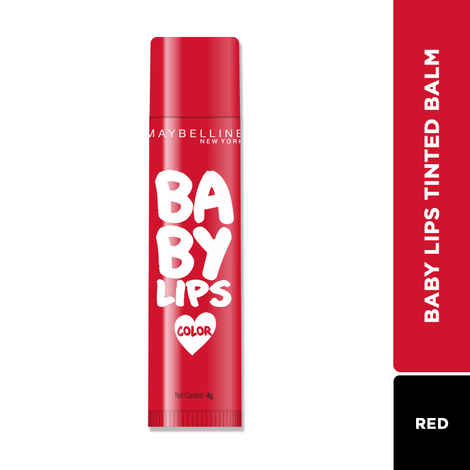 Maybelline New York Baby Lips Loves NYC Tinted Lip Balm for dark & pigmented lips, Broadway Red, 4g