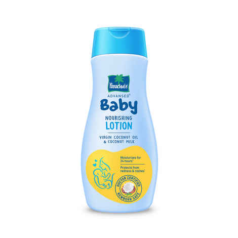 Parachute Advansed Baby Lotion for New Born Babies | Doctor Certified | Virgin Coconut Oil & Coconut Milk | Ph 5.5 | 24 Hour Moisturization | 200 ml