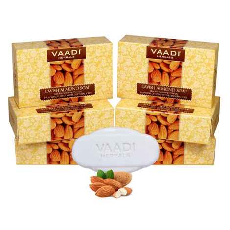 Buy Vaadi Herbals Lavish Almond Soap (5 + 1 Free) (75 g) (Pack of 6) - Purplle