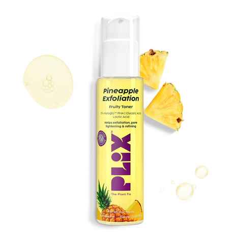 PLIX Pineapple PHA 3% Alcohol Free Face Toner (150 ml) | Pore Tightening & Mild Exfoliation for Oily, Acne Prone, Sensitive & Normal Skin | Hydrating Face Toner for Glowing Skin