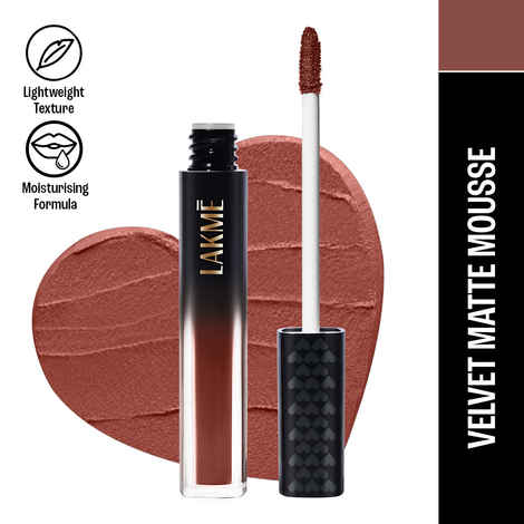 Lakme Xtraordin-airy Lip Mousse, Cocoa Sin, 4.6g