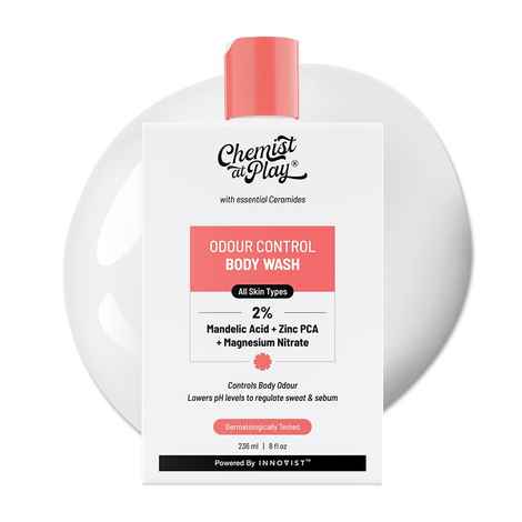 Chemist At Play Odour Control Body Wash| Controls Body Odour| Long Lasting Freshness | Regulates sweat & sebum| 236 ml