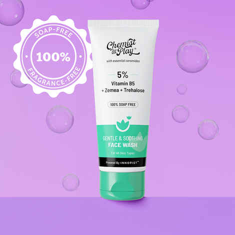 Chemist at Play Gentle & Soothing Facewash | 100% soap & fragrance-free| Cleanses, soothes, refreshes & hydrates| Strengthens skin barrier | 75 ml