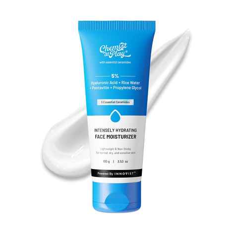 Chemist At Play's Intensely Hydrating Face Moisturizer| Hydrates Up to 24 Hours| Repairs Skin Barrier| Lightweight, Non-Sticky Formula| Best for Dry Skin|100 gm