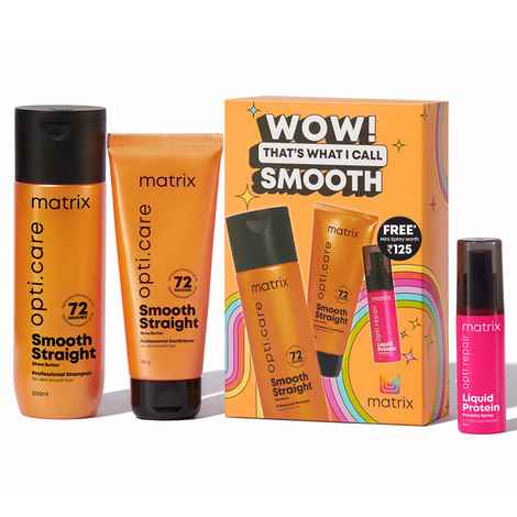 Buy Matrix Professional Smooth Hair Combo | Anti-frizz Shampoo 200 ml + Anti-Frizz Conditioner 98 gm + Porosity Spray 20 ml FREE, Combo of 3 - Purplle