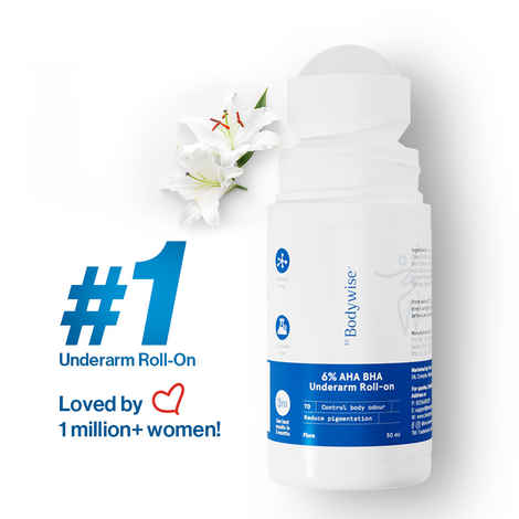 Be Bodywise 6% AHA BHA Underarm Roll On (Flora Fragrance) 50 ml