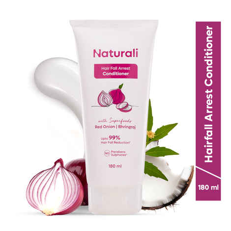 Buy NATURALI Hairfall Arrest Conditioner with Red Onion & Bhringraj | Sulphate & Paraben-Free Conditioner For Women & Men |180 ml - Purplle