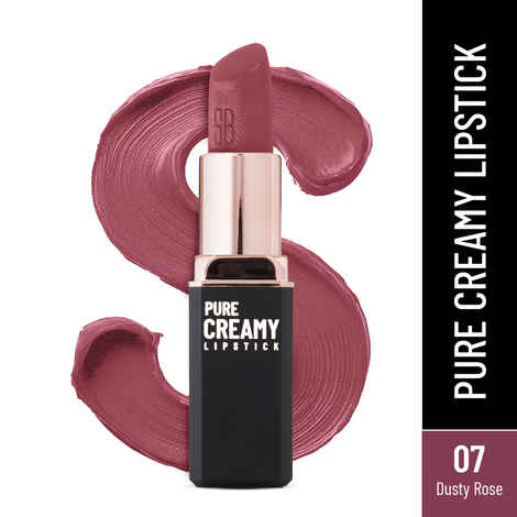 Swiss Beauty Pure Creamy Lipstick | Smooth Glide | Matte Finish | Rich Colour | With Vitamin E & Tea Tree Oil | Hydrating | Dusty Rose - 4 gm