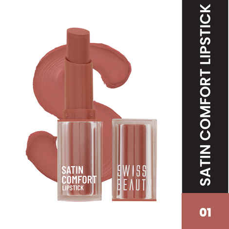 Buy Swiss Beauty Satin Comfort Lipstick - Barely Nude - 3 gm - Purplle