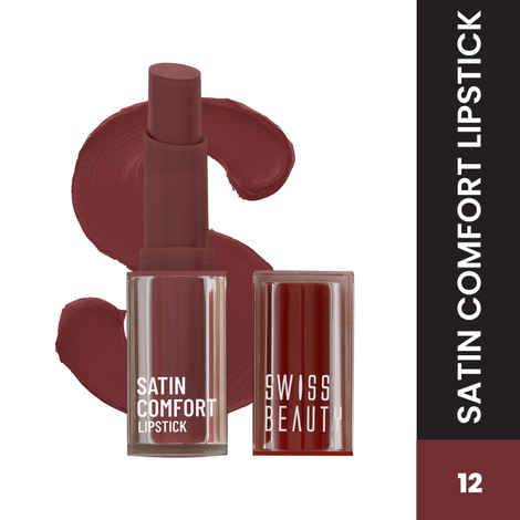 Buy Swiss Beauty Satin Comfort Lipstick - Brown Bean - 3 gm - Purplle