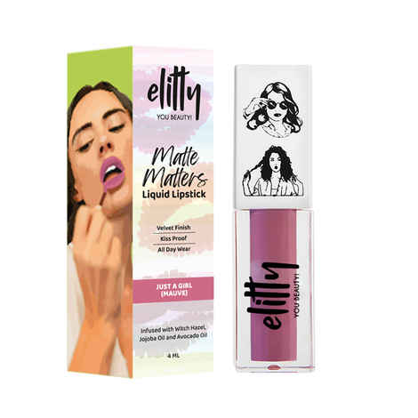 Buy Elitty Beauty Mauve Liquid Matte Lipstick | Transferproof, Smudgeproof & Lightweight | Just A Girl - 4 ml - Purplle