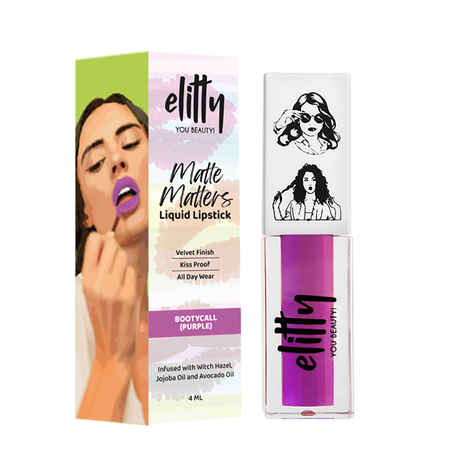 Buy Elitty Beauty Purple Liquid Matte Lipstick | Transferproof, Smudgeproof & Lightweight | Bootycall - 4 ml - Purplle