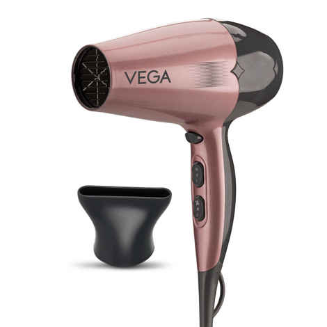 Buy Vega Go Pro 2100W PROFESSIONAL Hair Dryer with Detachable Nozzle, 2 Speed & 3 Temperature Settings with Cool Shot Button for Salon-like Blow Dry, Hair dryer for Men & Women (VHDH-25) - 1 pc | gift for women - Purplle