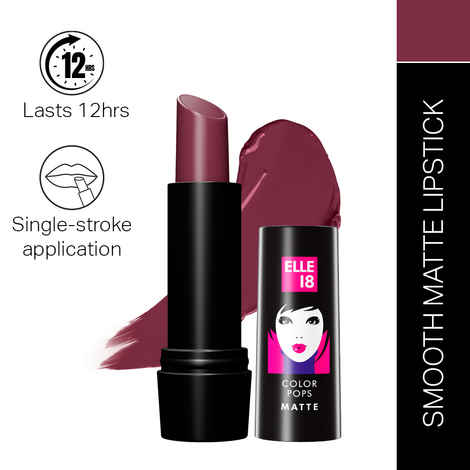 Buy Elle18 Color Pop Matte Lip Color, W14, Berry Tea, 4.3 gm - Purplle