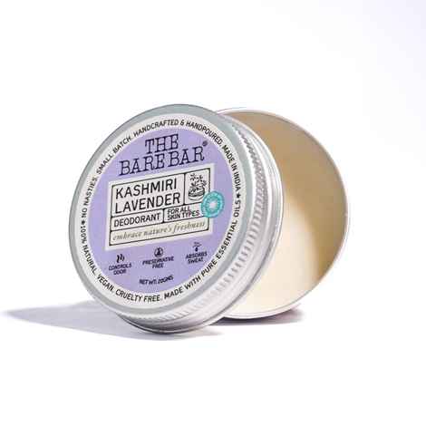 Buy The Bare Bar Kashmiri Lavender Deodorant 20 gm | Aluminium-Free| Arrowroot Powder & Shea Butter | Gentle & Long-Lasting Freshness I Natural Deodorant Cream - Purplle