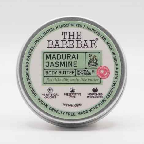 Buy The Bare Bar Madurai Jasmine Cream Deodorant – 20 gm | Aluminium-Free | With Shea Butter, Arrowroot Powder & Vitamin E | Soft Floral Freshness for All Skin Types - Purplle