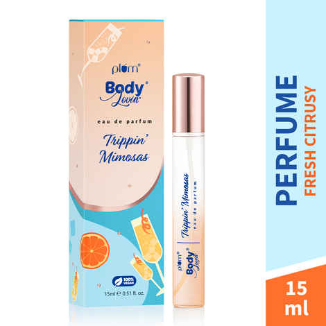 Buy Plum BodyLovin' Trippin' Mimosas Eau De Parfum| Long Lasting & Premium Citrusy Fragrance | Luxury Perfume For Women & Men | Grapefruit, Berries & Vanilla Notes | Travel-Friendly | High On Fun (15 ml) - Purplle