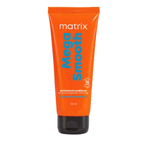 MATRIX Mega Smooth Conditioner with Shea Butter and Ceramides for Frizzy Hair |Max Smoothness for 4 Days | | Used by 1 Lakh Hairstylists*| For All Hair Types | Paraben Free, 100 ml