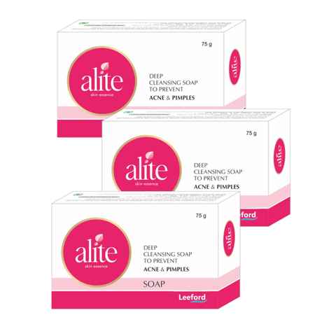 Alite Anti Acne Soap With Tea Tree Oil & Salicylic Acid | Full-body Cleansing (75 gm) Pack of 3
