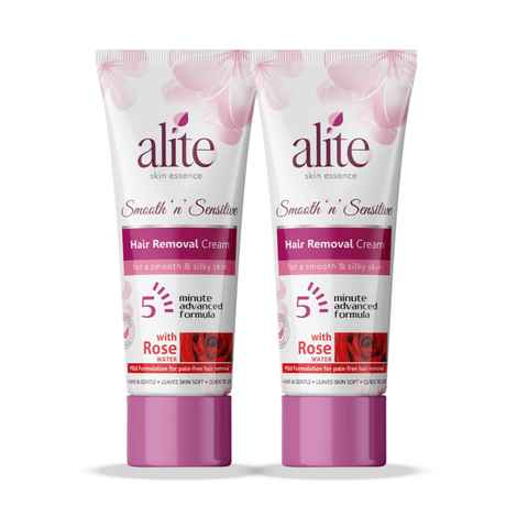 Buy Alite Hair Removal Cream for Women| Painless & Hair Removal | Smooth, Nourished Skin, Natural Butter & Aloe Vera Pack of 2 (60 gm each) - Purplle