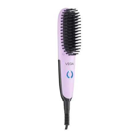 Vega Mini Hair Straightening Brush for Women with Thermoprotect Technology, Ceramic Coated Bristles & 2 Heat Settings, Automatic Cut-Off, (Go Mini Series, VHSB-05) 1 pc