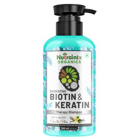 Buy Nutrainix Organics Hydrating Biotin & Keratin Shampoo, Miracle for Dry, Damaged & Rebellious Hair For All Types - 300 ml - Purplle