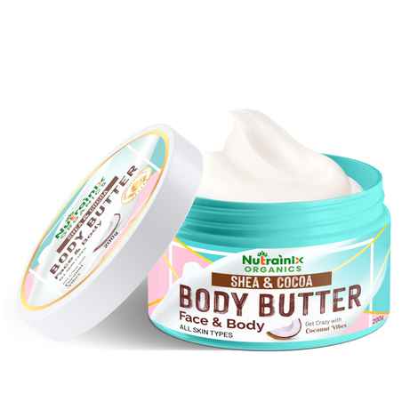Buy Nutrainix Organics Whipped Skin Salvation Body Butter, 24-Hour Hydration for Silky, Sensitive Skin - 200 gm - Purplle