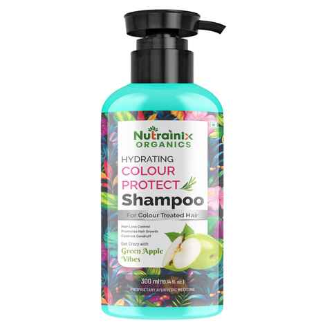 Buy Nutrainix Organics Hydrating Colour Protect Shampoo, Hydration for Vibrant, Treated Hair – Green Apple Freshness - 300 ml - Purplle