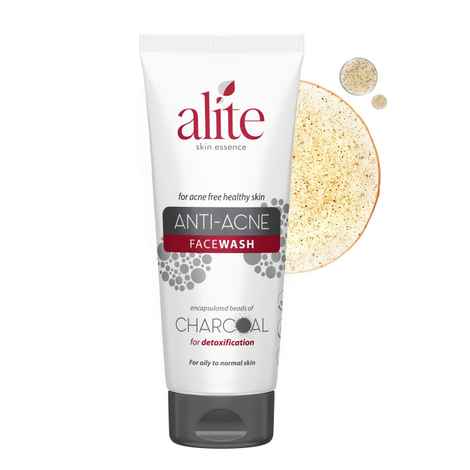 Buy Alite Anti-Acne Face Wash with Black Charcoal Beads | Acne Prevention & Detoxification | Dermatologically Tested 70 gm - Purplle