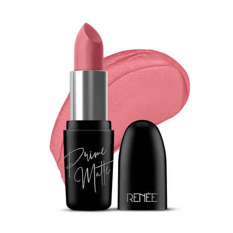Renee Prime Matte Lipstick 05 Hazelnut Nude , Lightweight & Long-Lasting Formula, Creamy Matte Finish, One Swipe Application, Non-Drying, Vitamin E Infused, 4.5 gm