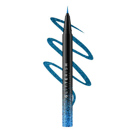 Buy Renee Glitterish Eyeliner 03 Blue, Metallic Pay-Off, Multi-Dimensional Shine | Waterproof, Smudge-Resistant, Shimmery Finish | Precise Application Brush, Quick Drying | Long-Lasting, (0.6 ml) - Purplle