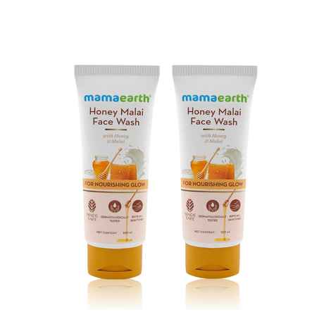 Buy Mamaearth Honey Malai Face Wash with Honey & Malai For Nourishing Glow - 100 ml (Pack of 2) - Purplle
