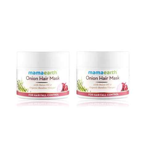 Mamaearth Onion Hair Mask Controls Hairfall And Boosts Hair Growth With Onion & Organic Bamboo Vinegar (200 ml) (Pack of 2)