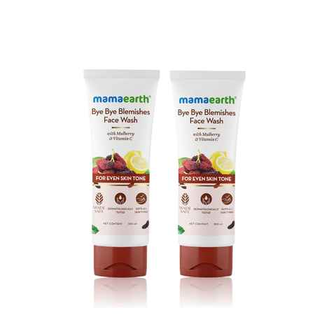 Buy Mamaearth Bye Bye Blemishes Face Wash with Mulberry and Vitamin C for Even Skin Tone - 100 ml (Pack of 2) - Purplle