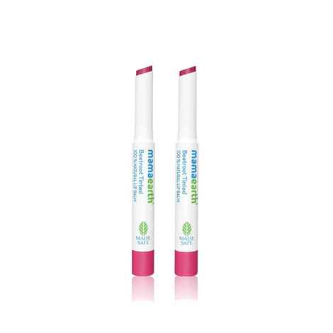 Mamaearth Beetroot Tinted 100% Natural Lip Balm with Beetroot and Beeswax for Soft & Supple Lips - 2 gm (Pack of 2)
