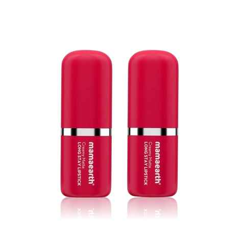 Mamaearth Creamy Matte Long Stay Lipstick with Murumuru Butter and Vitamin E for 8-Hour Long Stay |Tulip Magenta - 4.2 gm (Pack of 2)