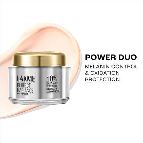 Lakme Perfect Radiance Day Gel Creme with 10% Niacinamide Resorcinol Complex & Antioxidants, 50 gm