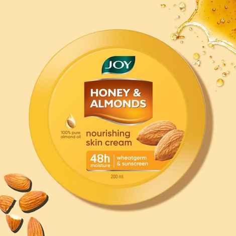 Buy Joy Honey & Almonds Deep Nourishing Skin Cream (200 ml) | 48h Moisture | Skin Cold Cream with Natural Sunscreen For Glowing Skin | Protects for Dryness & Retains Natural Moisture Balance - Purplle