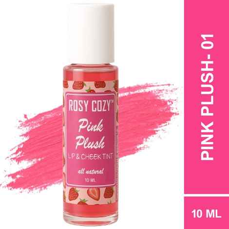 Buy Rosy Cozy Lip And Cheek Tint (Pink Plush) For Women And Girls | 100% Organic With Pure & Natural Ingredients | Waterproof Long Lasting Lip & Cheek Tint Liquid Lip Tint Liquid Lip And Cheeck Tint 10 ml - Purplle