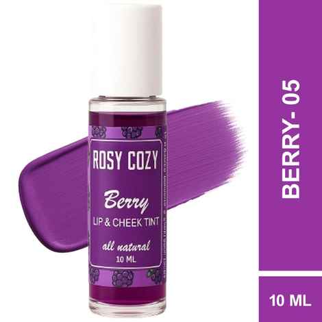 Buy Rosy Cozy Lip And Cheek Tint (Berry) For Women And Girls | 100% Organic With Pure & Natural Ingredients | Waterproof Long Lasting Lip & Cheek Tint Liquid Lip Tint Liquid Lip And Cheeck Tint 10 ml - Purplle