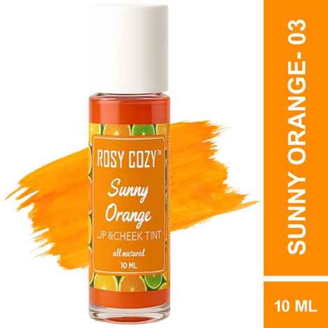 Buy Rosy Cozy Lip And Cheek Tint (Sunny) For Women And Girls | 100% Organic With Pure & Natural Ingredients | Waterproof Long Lasting Lip & Cheek Tint Liquid Lip Tint Liquid Lip And Cheeck Tint 10 ml - Purplle