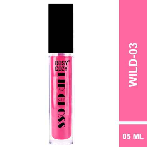 Buy Rosy Cozy Lip Gloss High Creme | Shade Wild | Color Pink | High Shine Enriched With Vitamin E | Light Weight, Long Lasting, Non Sticky Hydrating Lipgloss 5 ml - Purplle