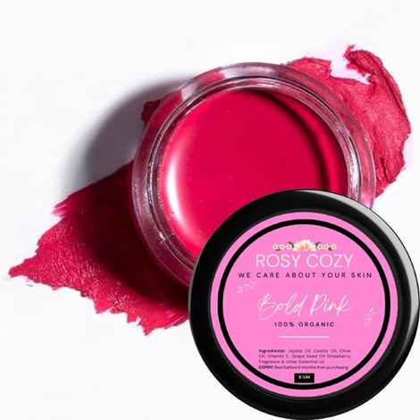 Buy Rosy Cozy Lip And Cheek Tint In Cream (Bold Pink) For Women And Girls | 100% Organic With Pure & Natural Ingredients | Waterproof Long Lasting Lip & Cheek Tint Cream Lip Tint Cream Lip Moisturizer Cheek Moisturizer Lip Face Tint Lip Stain 8 gm - Purplle